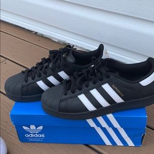 Adidas black shell toes